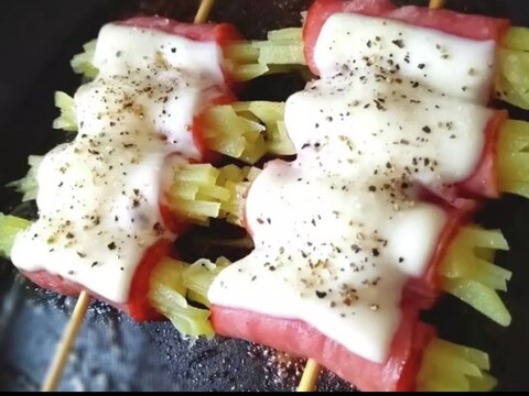 じゃがいものベーコンチーズ巻き